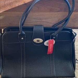 Soft leather work bag! Black